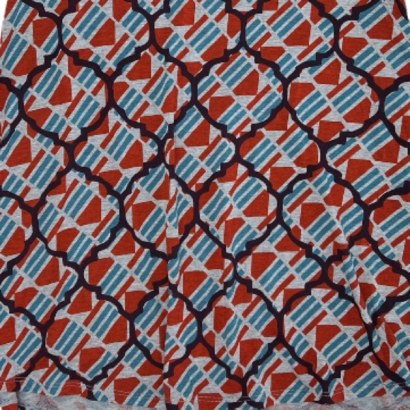 LuLaRoe Perfect Tee Orange Gray T-Shirt Tunic Size XXS - Picture 11 of 12